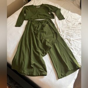 Free People, Beach, Pant Set, green,NWT Size Medium